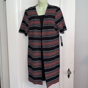 NWT Perceptions petite black coat dress